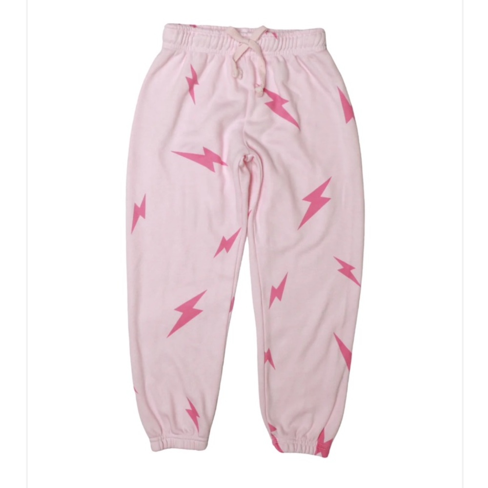 T2Love Light Pink Lightning Bolt Jogger Pants